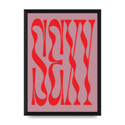 Sexy Red Pink Art For The Home - A4 framed