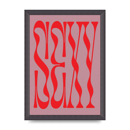 Sexy Red Pink Art For The Home - A4 framed