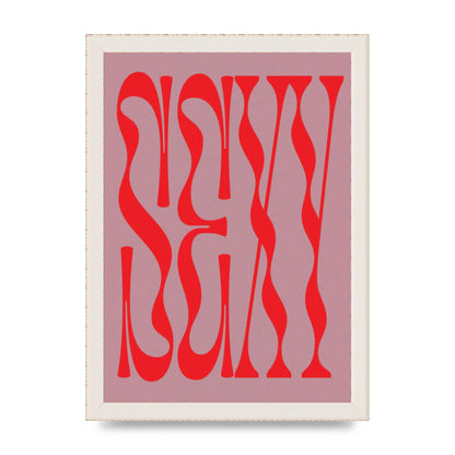 Sexy Red Pink Art For The Home - A4 framed