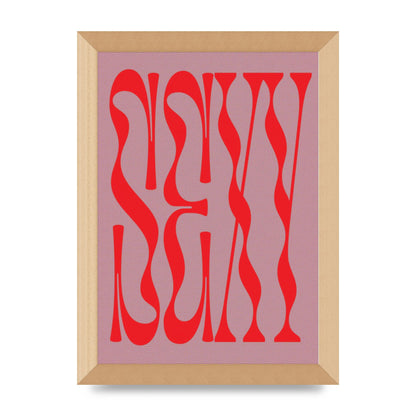 Sexy Red Pink Art For The Home - A4 framed