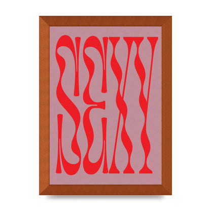 Sexy Red Pink Art For The Home - A4 framed