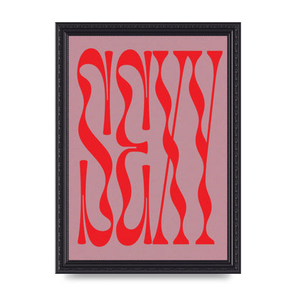 Sexy Red Pink Art For The Home - A4 framed