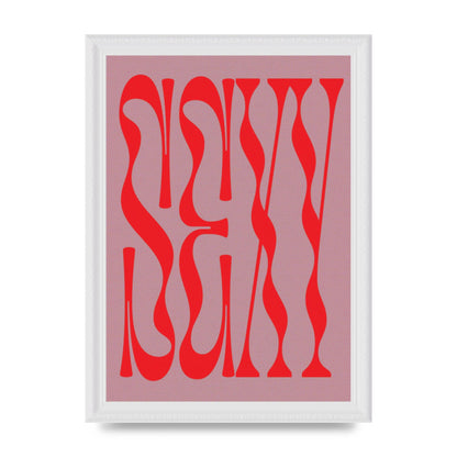Sexy Red Pink Art For The Home - A4 framed