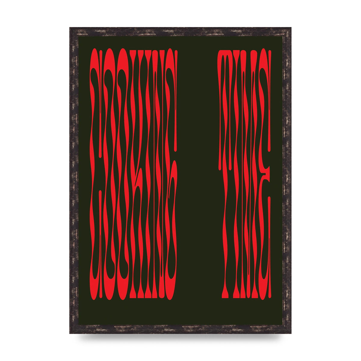 Cooking Time Abstract Wonky Printed Poster - A2 framed