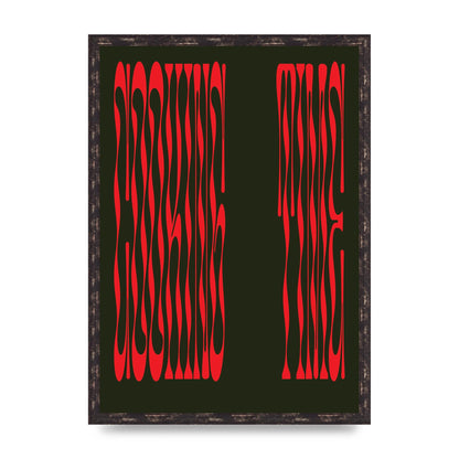 Cooking Time Abstract Wonky Printed Poster - A2 framed