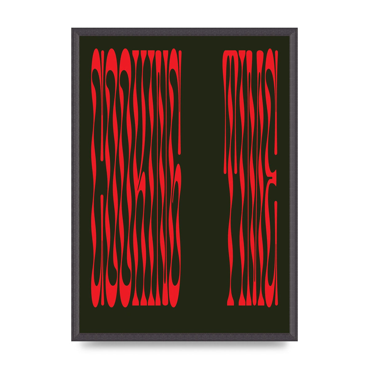 Cooking Time Abstract Wonky Printed Poster - A2 framed