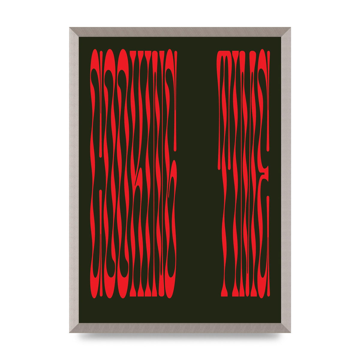 Cooking Time Abstract Wonky Printed Poster - A2 framed