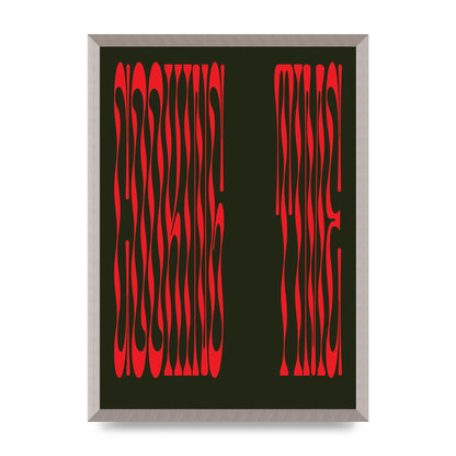 Cooking Time Abstract Wonky Printed Poster - A2 framed