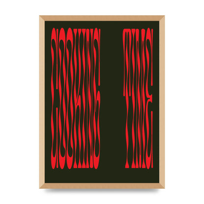 Cooking Time Abstract Wonky Printed Poster - A2 framed