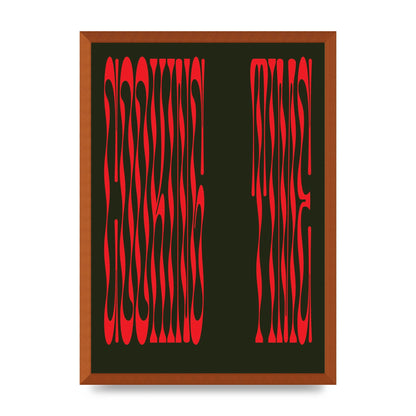 Cooking Time Abstract Wonky Printed Poster - A2 framed