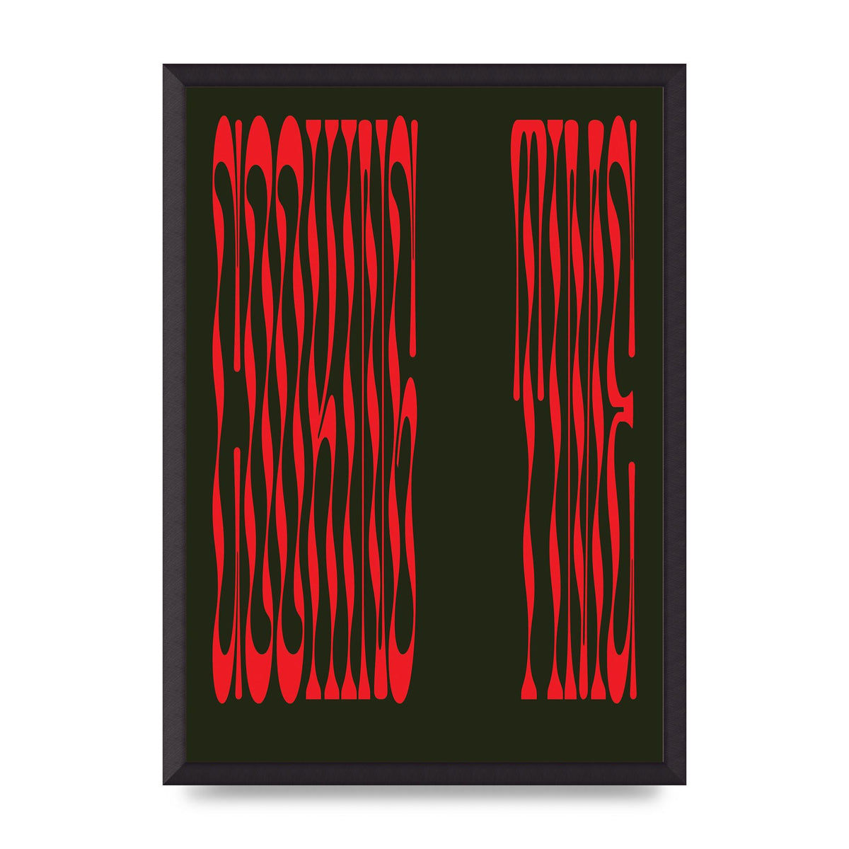 Cooking Time Abstract Wonky Printed Poster - A2 framed