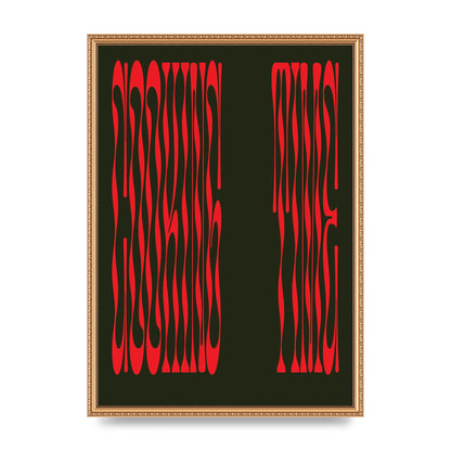 Cooking Time Abstract Wonky Printed Poster - A2 framed