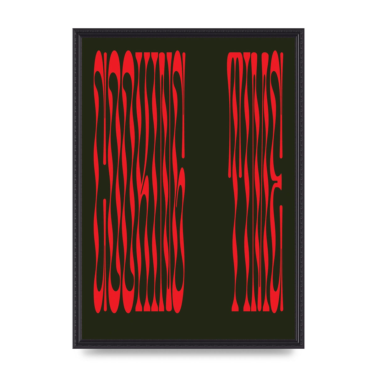 Cooking Time Abstract Wonky Printed Poster - A2 framed