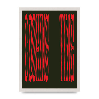 Cooking Time Abstract Wonky Printed Poster - A3 framed