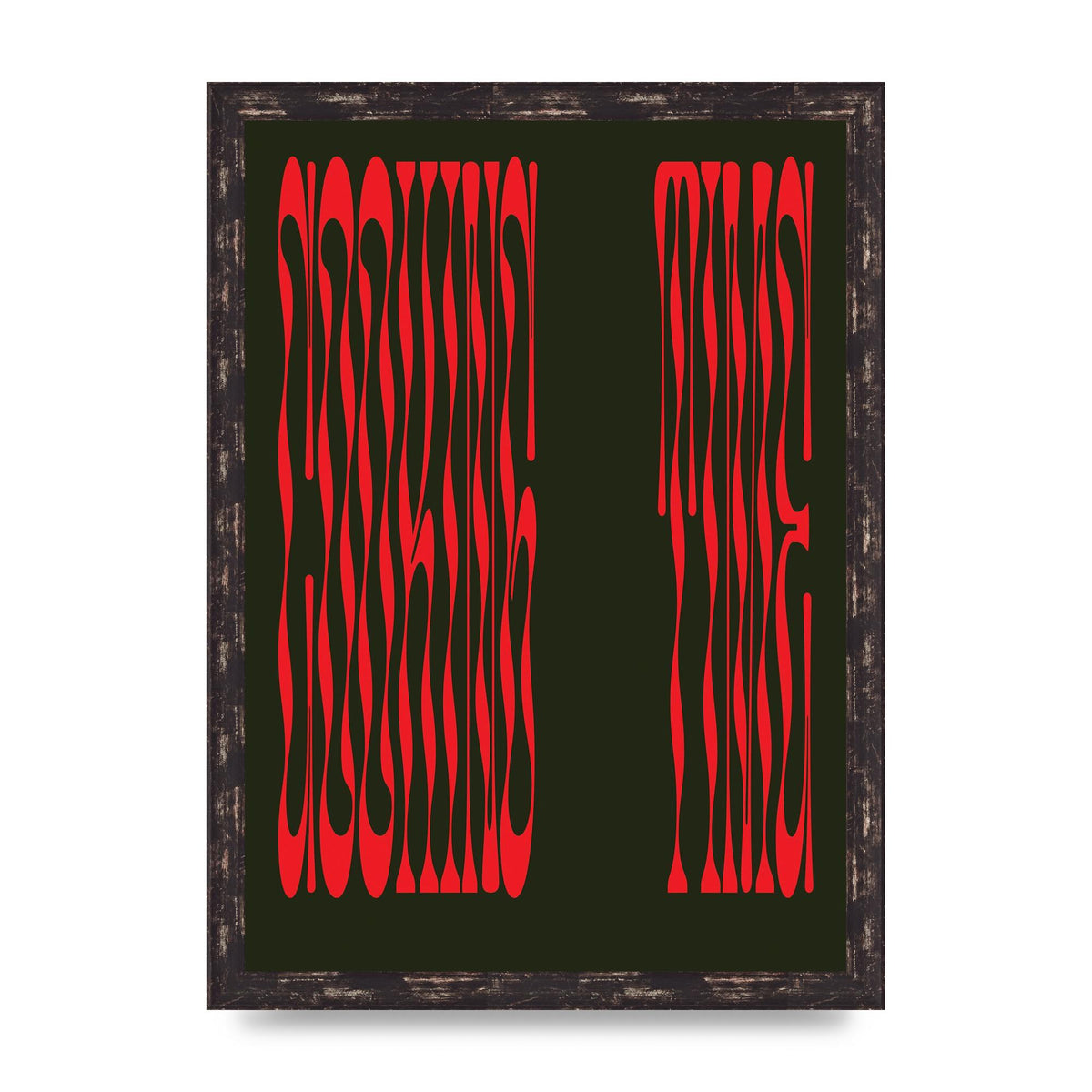Cooking Time Abstract Wonky Printed Poster - A3 framed