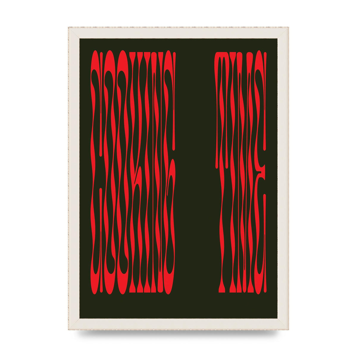 Cooking Time Abstract Wonky Printed Poster - A3 framed