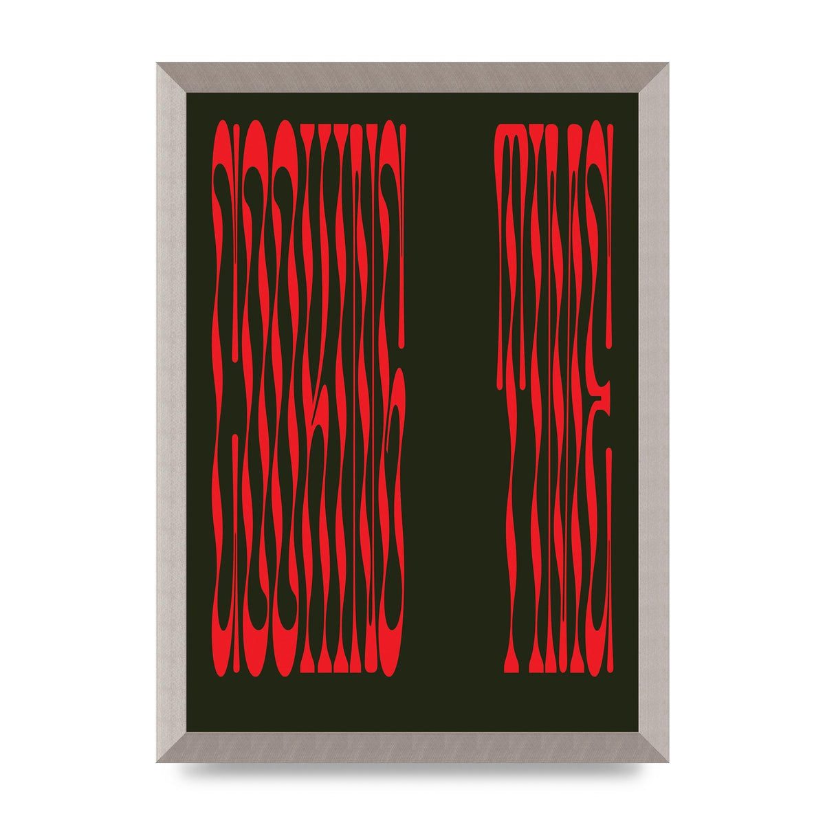 Cooking Time Abstract Wonky Printed Poster - A3 framed