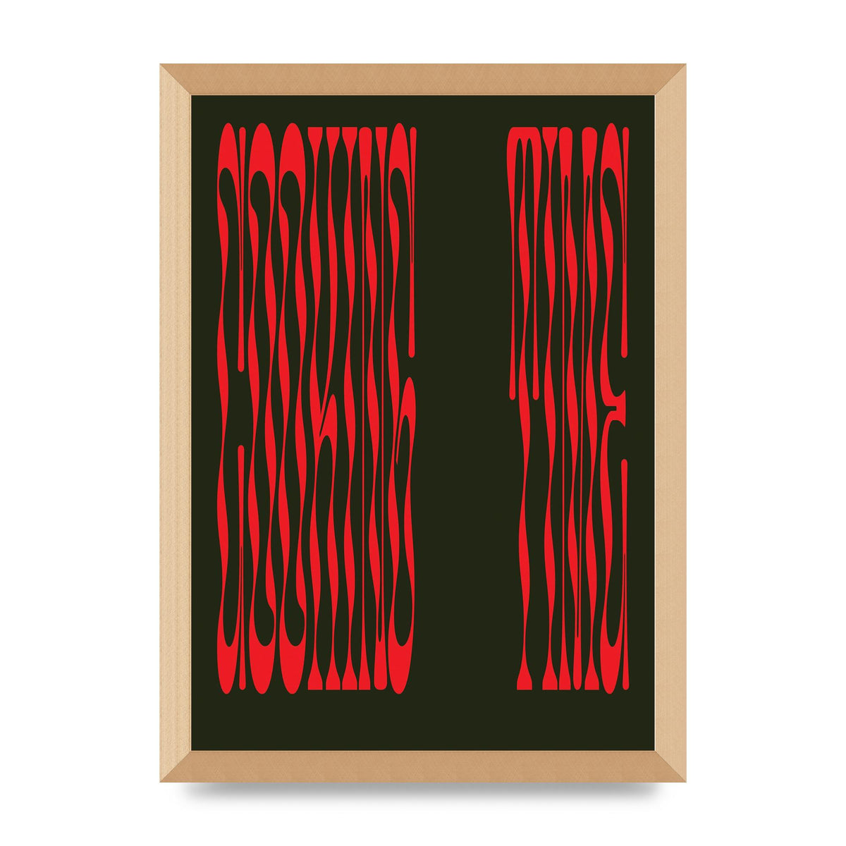 Cooking Time Abstract Wonky Printed Poster - A3 framed