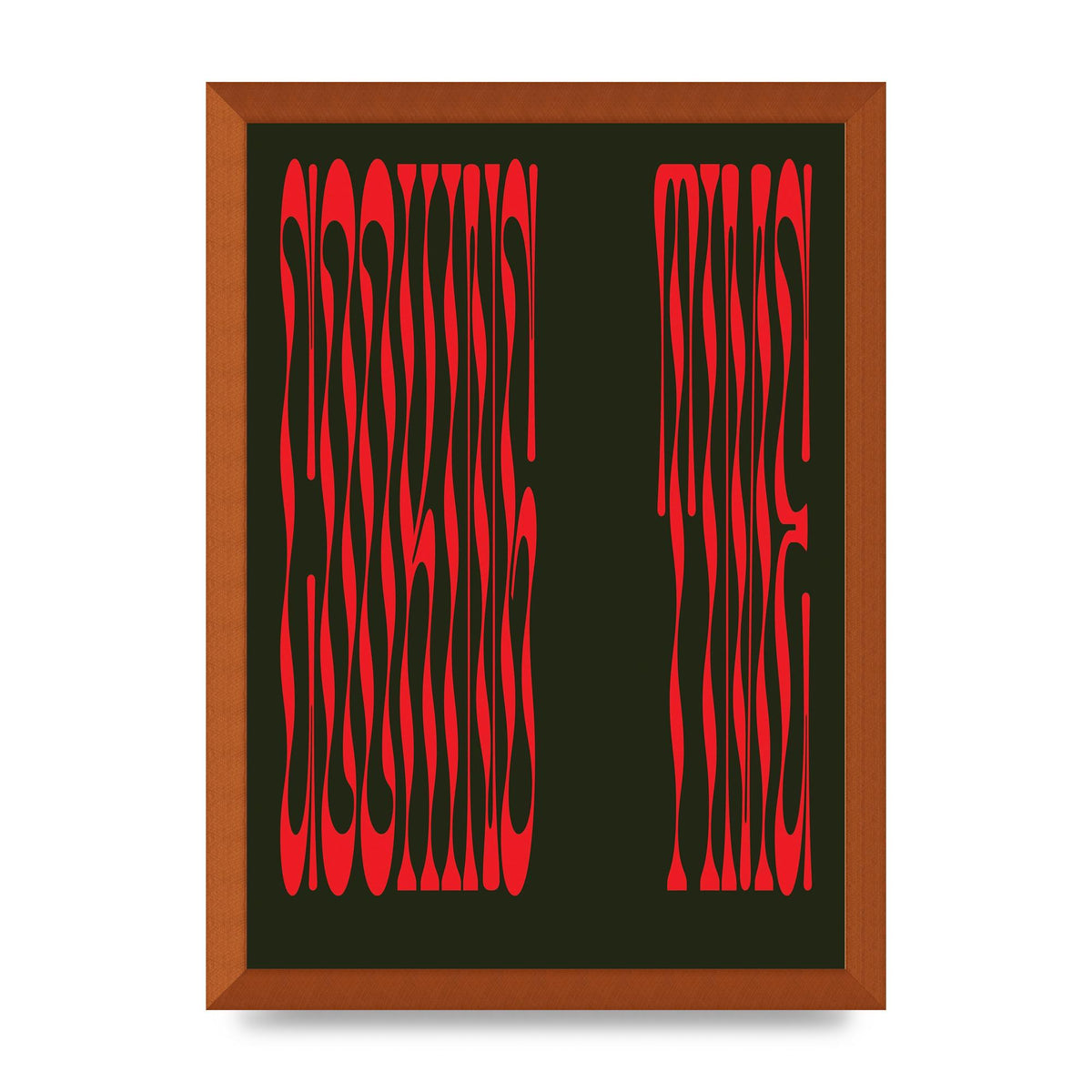 Cooking Time Abstract Wonky Printed Poster - A3 framed