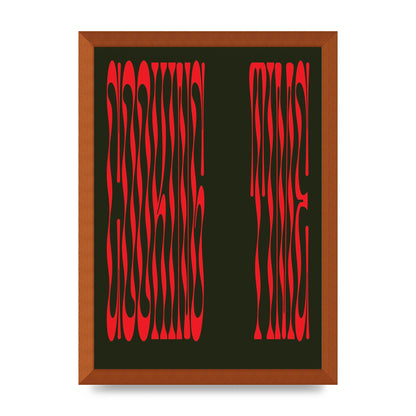 Cooking Time Abstract Wonky Printed Poster - A3 framed
