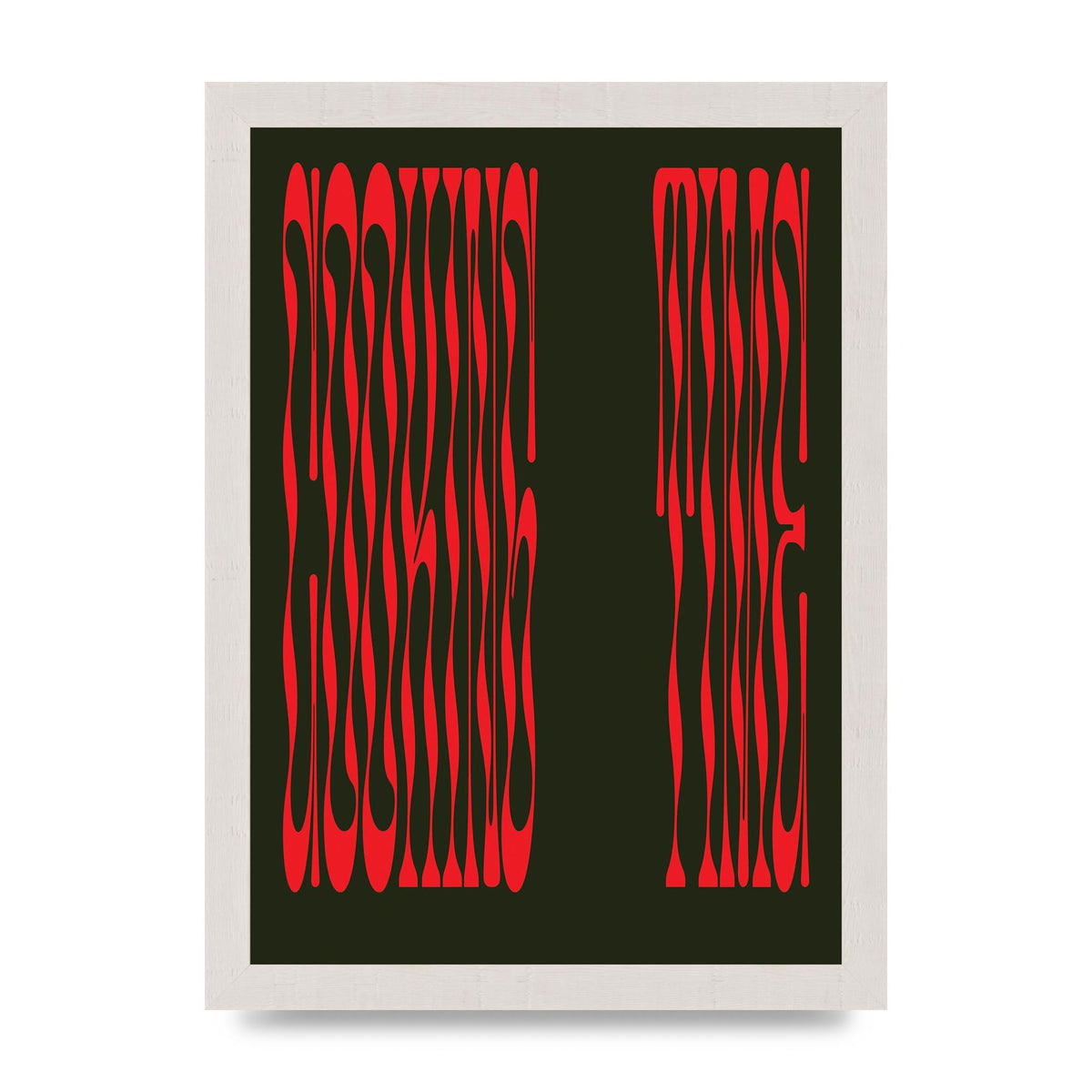 Cooking Time Abstract Wonky Printed Poster - A4 framed