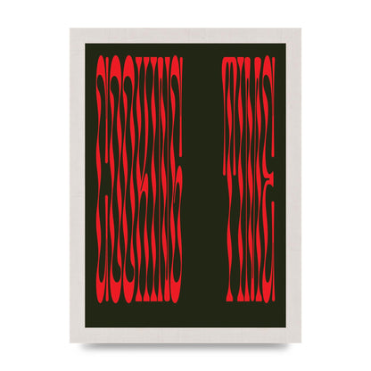 Cooking Time Abstract Wonky Printed Poster - A4 framed