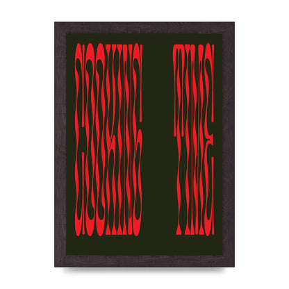 Cooking Time Abstract Wonky Printed Poster - A4 framed