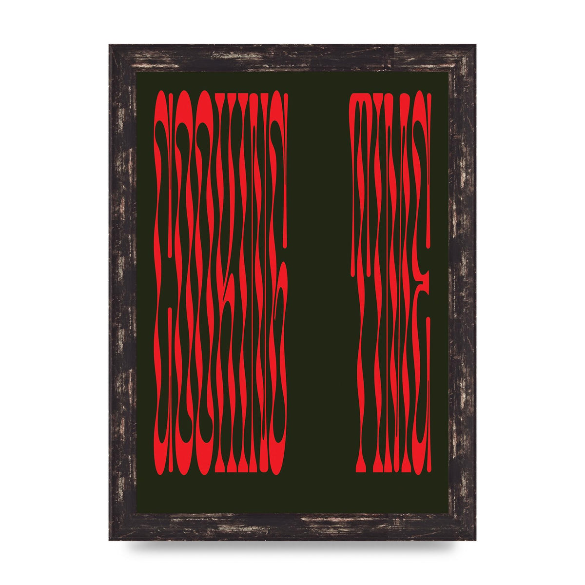 Cooking Time Abstract Wonky Printed Poster - A4 framed
