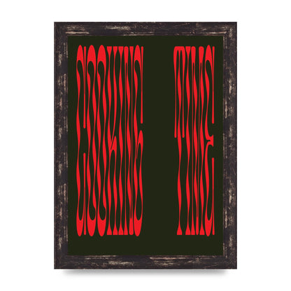 Cooking Time Abstract Wonky Printed Poster - A4 framed