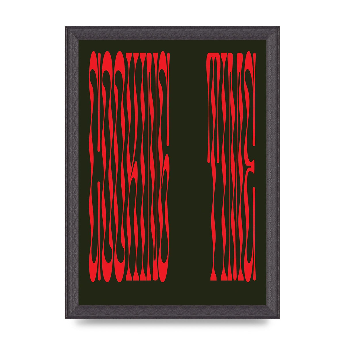 Cooking Time Abstract Wonky Printed Poster - A4 framed