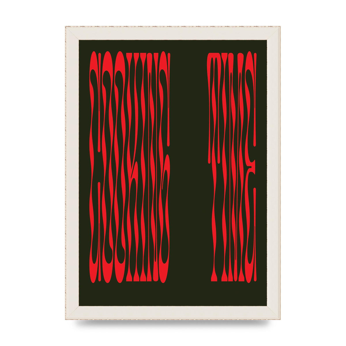 Cooking Time Abstract Wonky Printed Poster - A4 framed