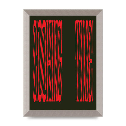 Cooking Time Abstract Wonky Printed Poster - A4 framed