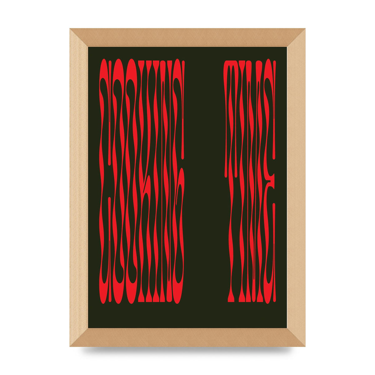 Cooking Time Abstract Wonky Printed Poster - A4 framed