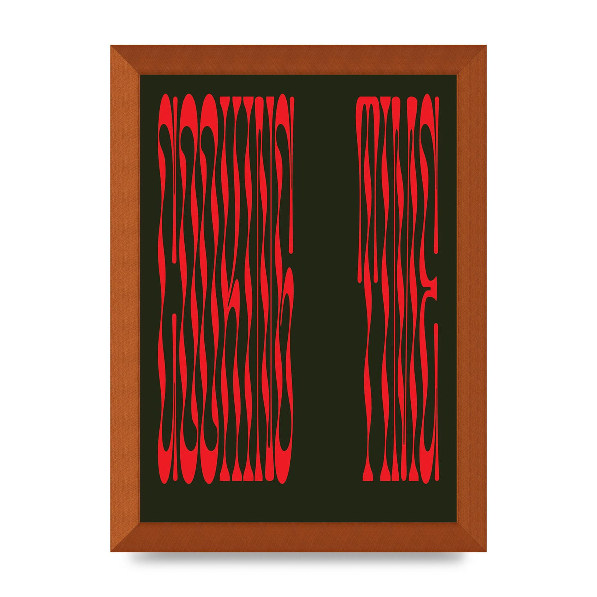 Cooking Time Abstract Wonky Printed Poster - A4 framed