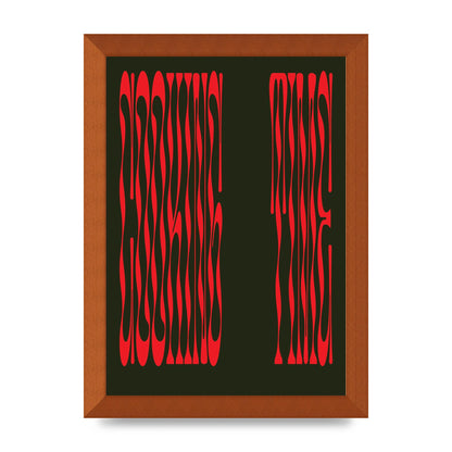Cooking Time Abstract Wonky Printed Poster - A4 framed