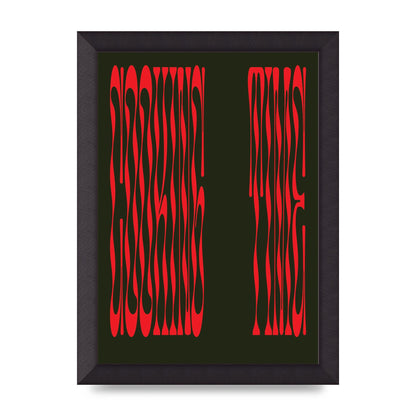 Cooking Time Abstract Wonky Printed Poster - A4 framed