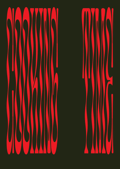 Cooking Time Abstract Wonky Printed Poster - detail