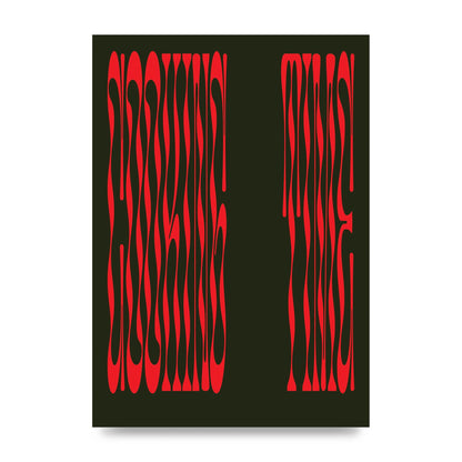 Cooking Time Abstract Wonky Printed Poster - unframed print