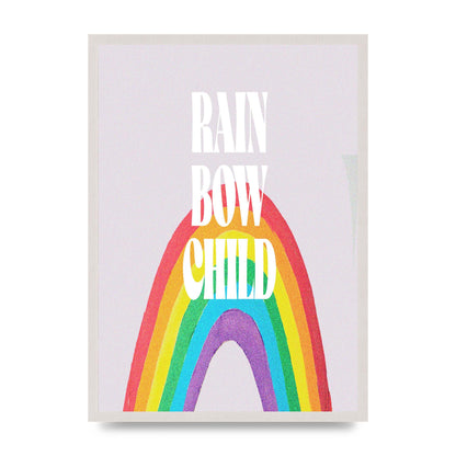 Rainbow Child Printed Poster - A2 framed