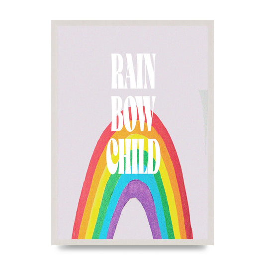 Rainbow Child Printed Poster - A2 framed