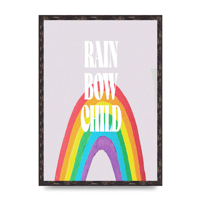 Rainbow Child Printed Poster - A2 framed