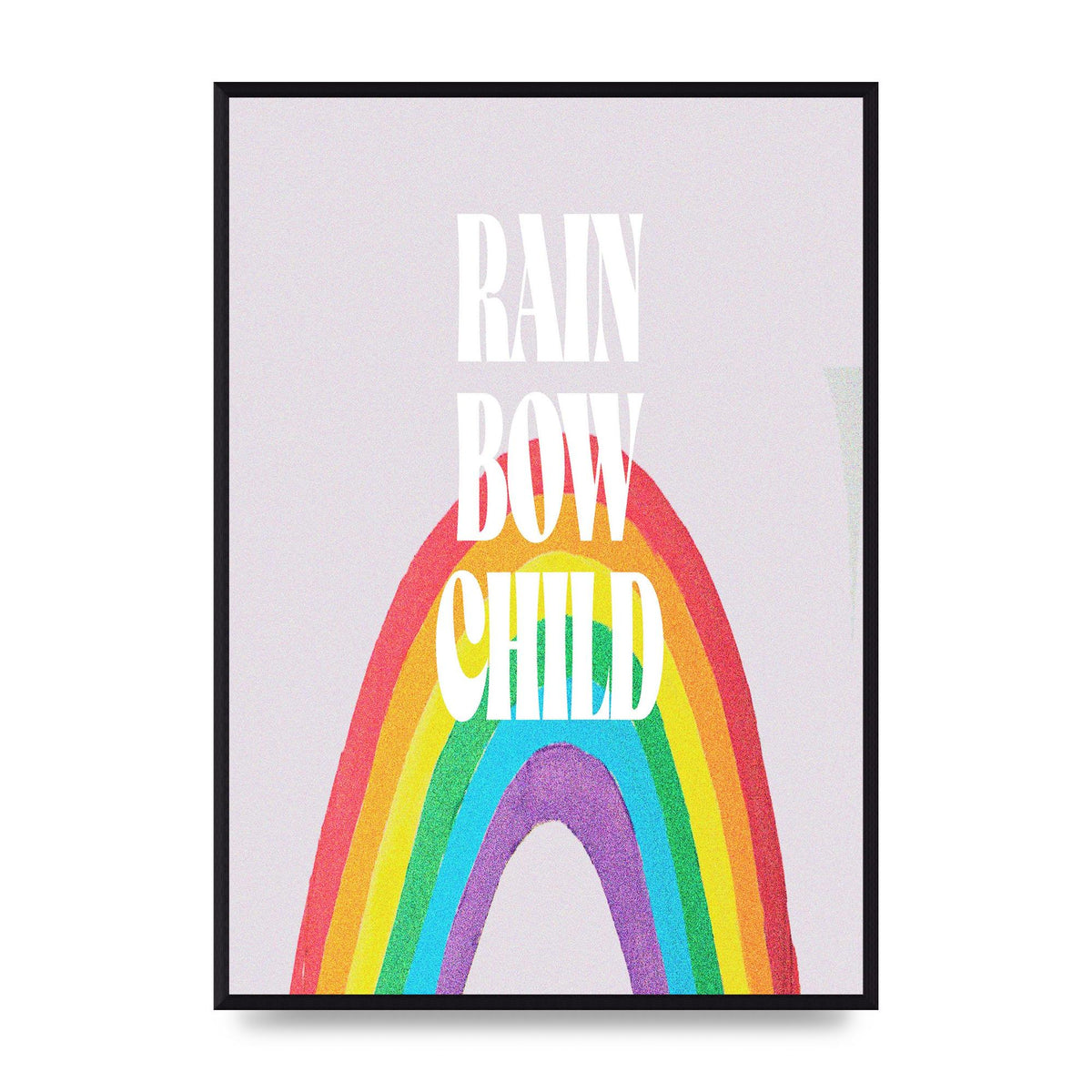 Rainbow Child Printed Poster - A2 framed