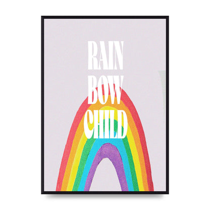 Rainbow Child Printed Poster - A2 framed