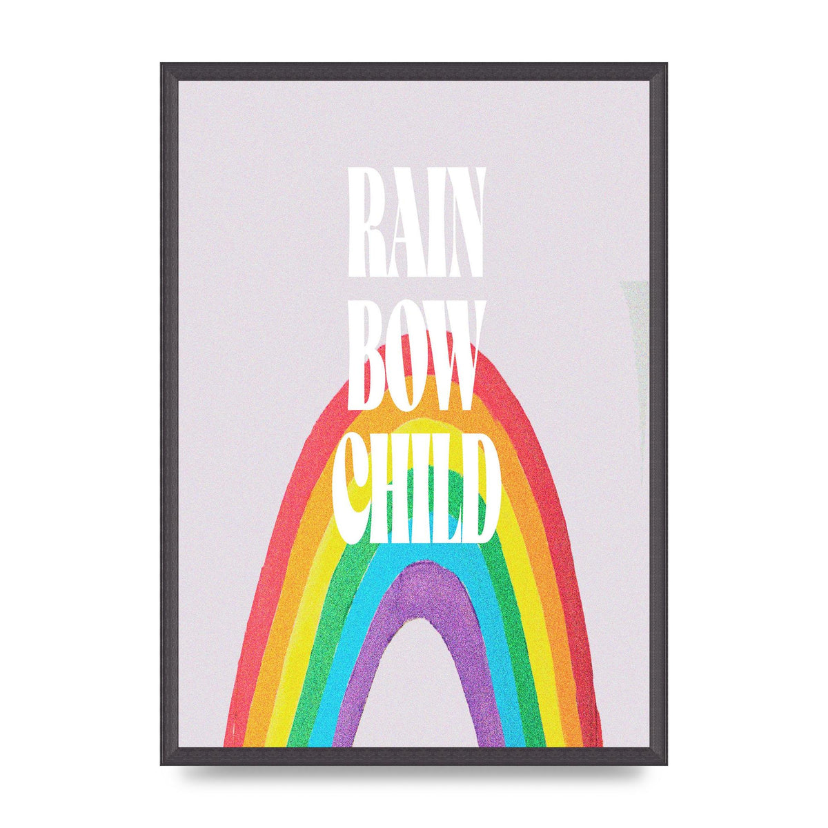 Rainbow Child Printed Poster - A2 framed