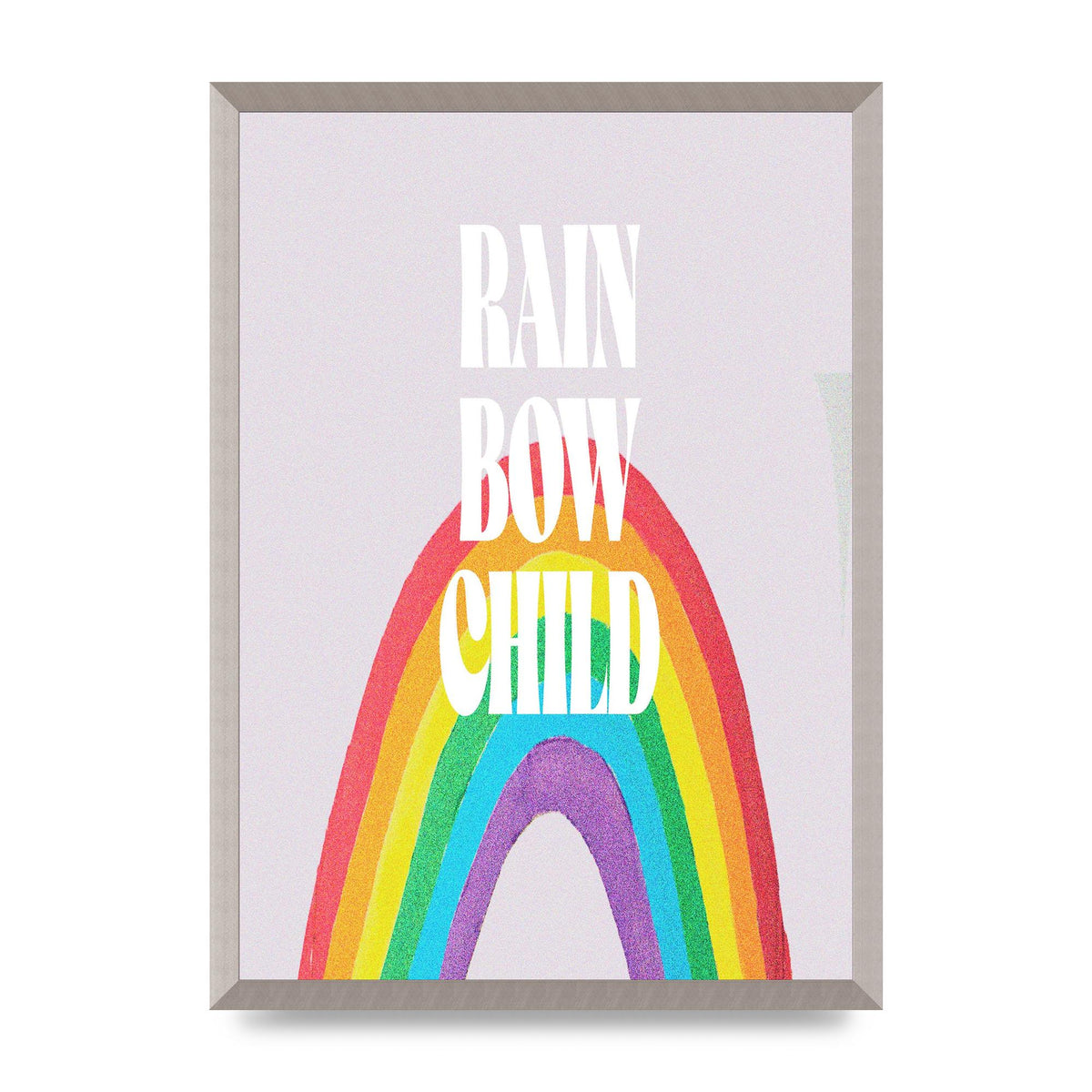 Rainbow Child Printed Poster - A2 framed