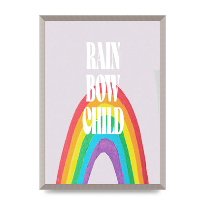 Rainbow Child Printed Poster - A2 framed