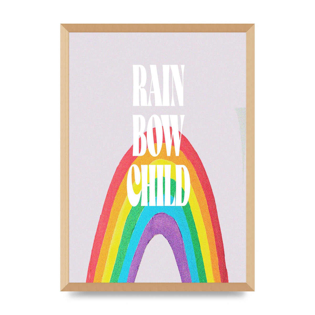 Rainbow Child Printed Poster - A2 framed