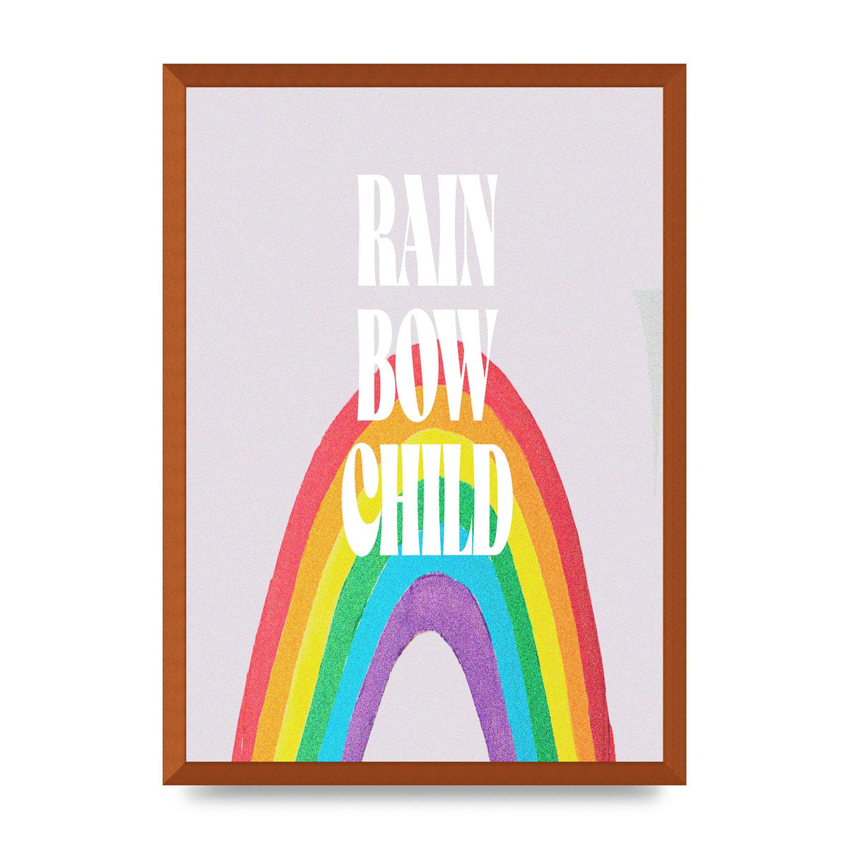 Rainbow Child Printed Poster - A2 framed