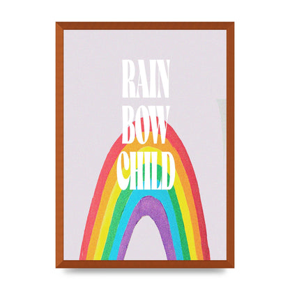 Rainbow Child Printed Poster - A2 framed