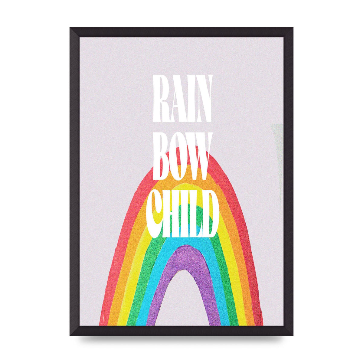 Rainbow Child Printed Poster - A2 framed